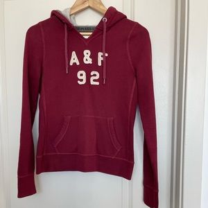 Burgundy Abercrombie & Fitch hoodie